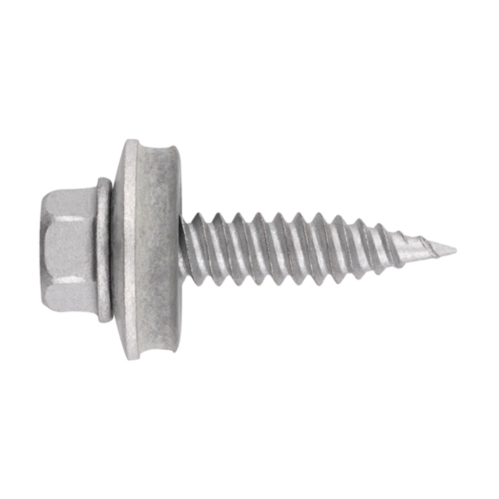 TAC + ARVUL [CP] Accesorios de  fijación directa para la instalación de placas solares. Tornillo de cosido Atlantis C4-M + Arandela vulcanizada EPDM